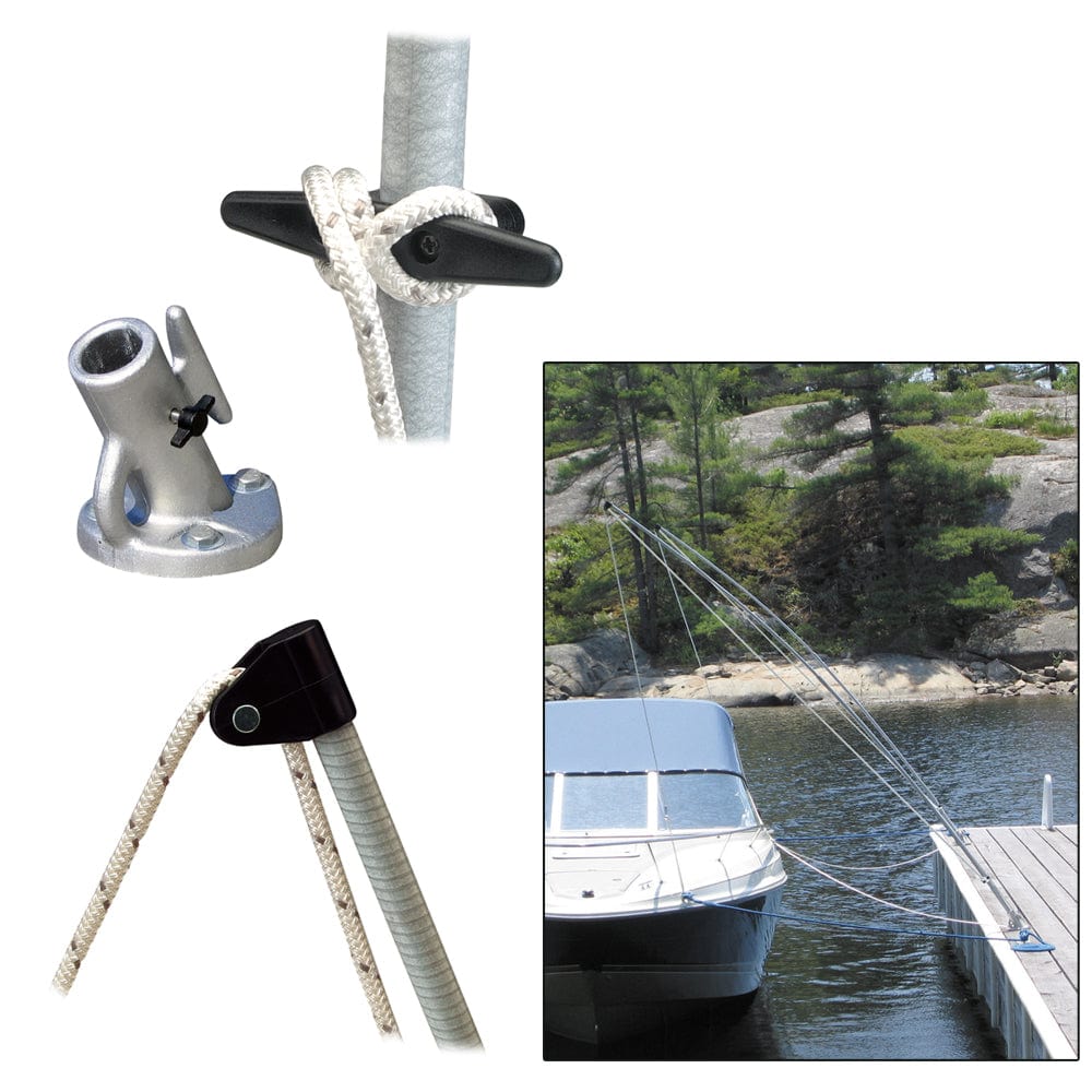 Dock Edge Dock Edge Premium Mooring Whips 2PC 8ft 2,500 LBS up to 18ft Anchoring & Docking