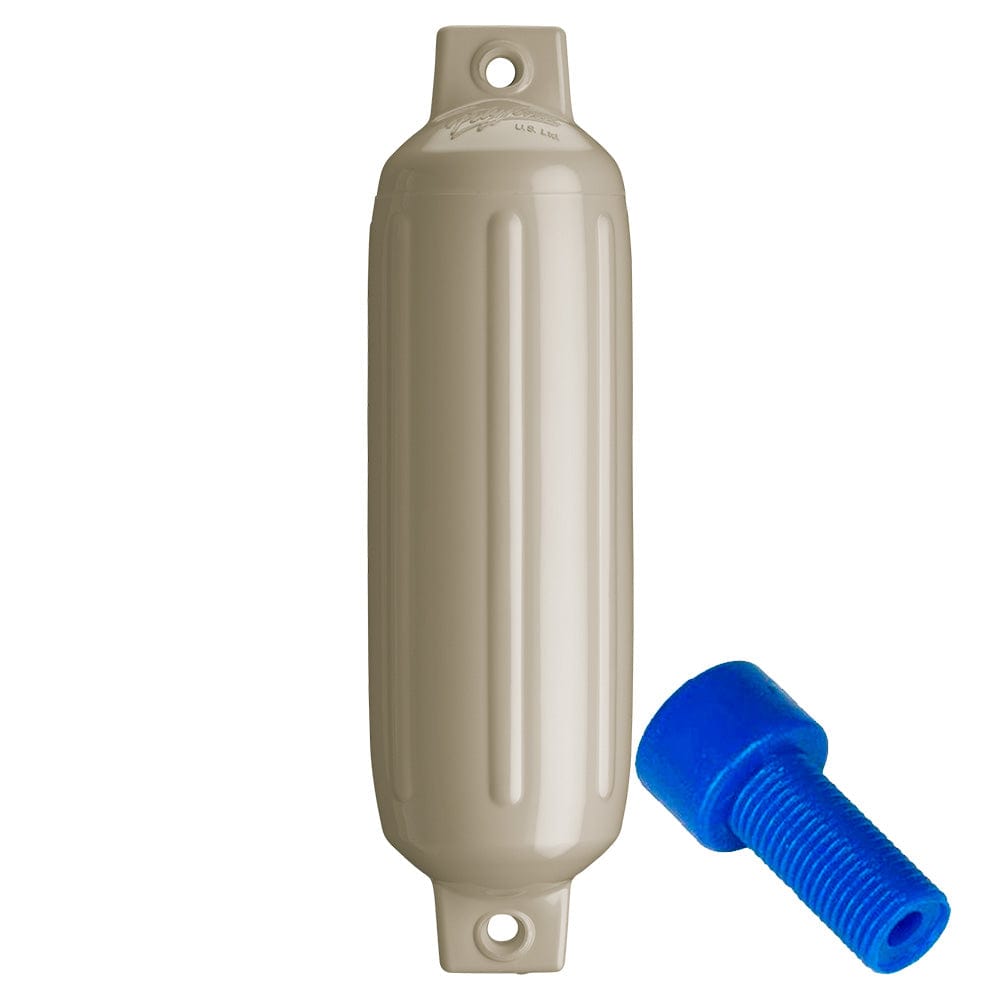 Polyform Polyform G-2 Twin Eye Fender 4.5" x 15.5" - Sand w/Adapter Anchoring & Docking