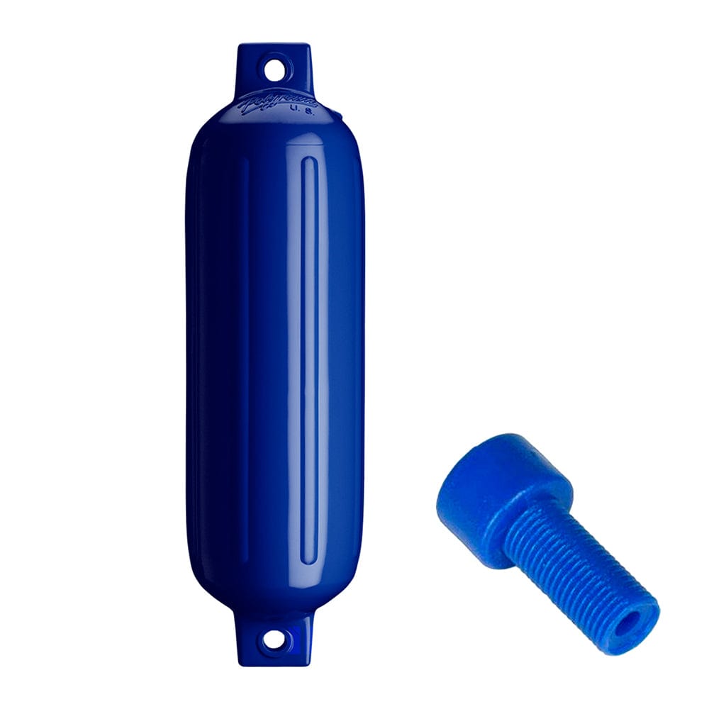 Polyform U.S. Polyform G-4 Twin Eye Fender 6.5" x 22" - Cobalt Blue w/Air Adapter Anchoring & Docking