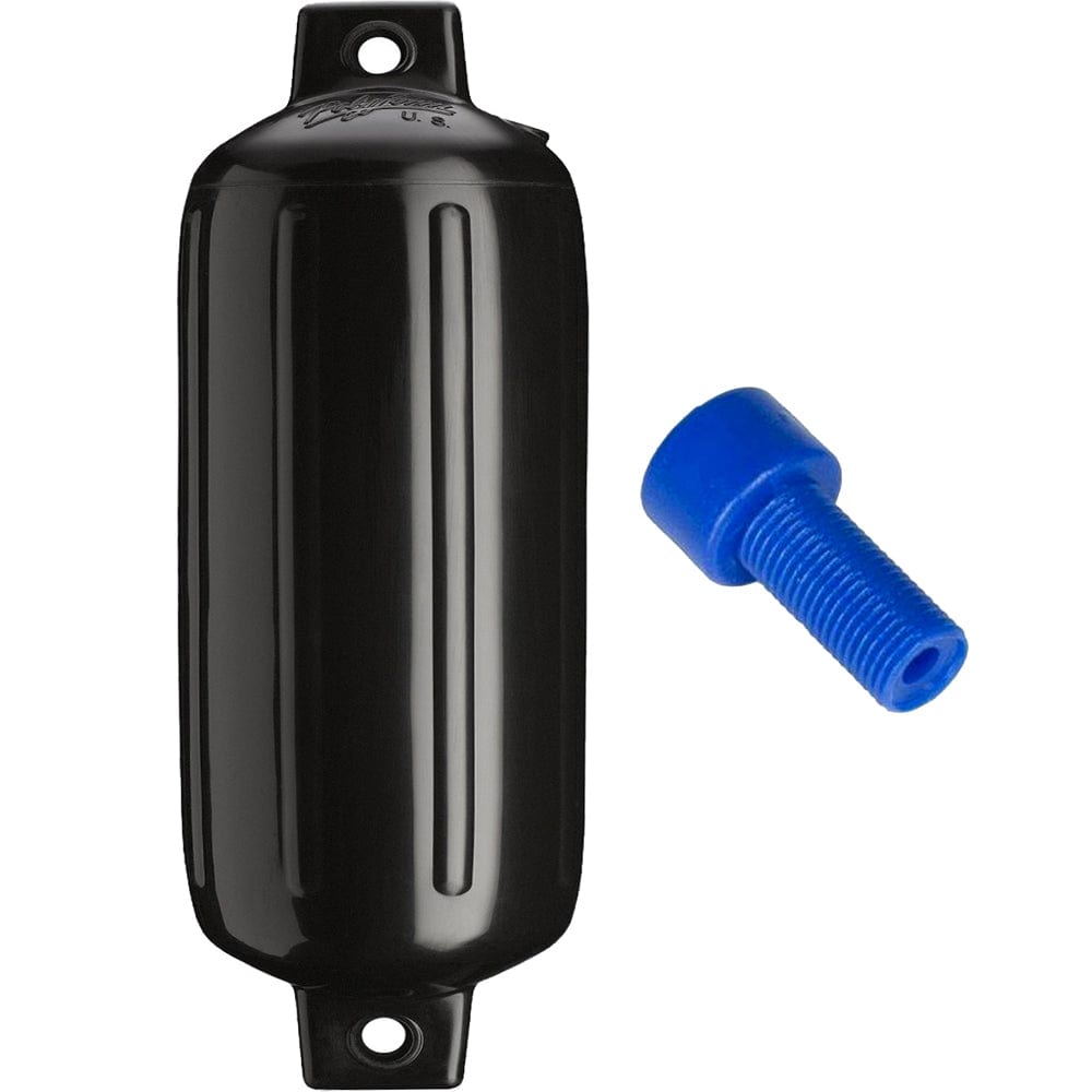 Polyform U.S. Polyform G-6 Twin Eye Fender 11" x 30" - Black w/Air Adapter Anchoring & Docking