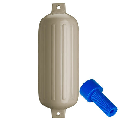 Polyform U.S. Polyform G-6 Twin Eye Fender 11" x 30" - Sand w/Adapter Anchoring & Docking