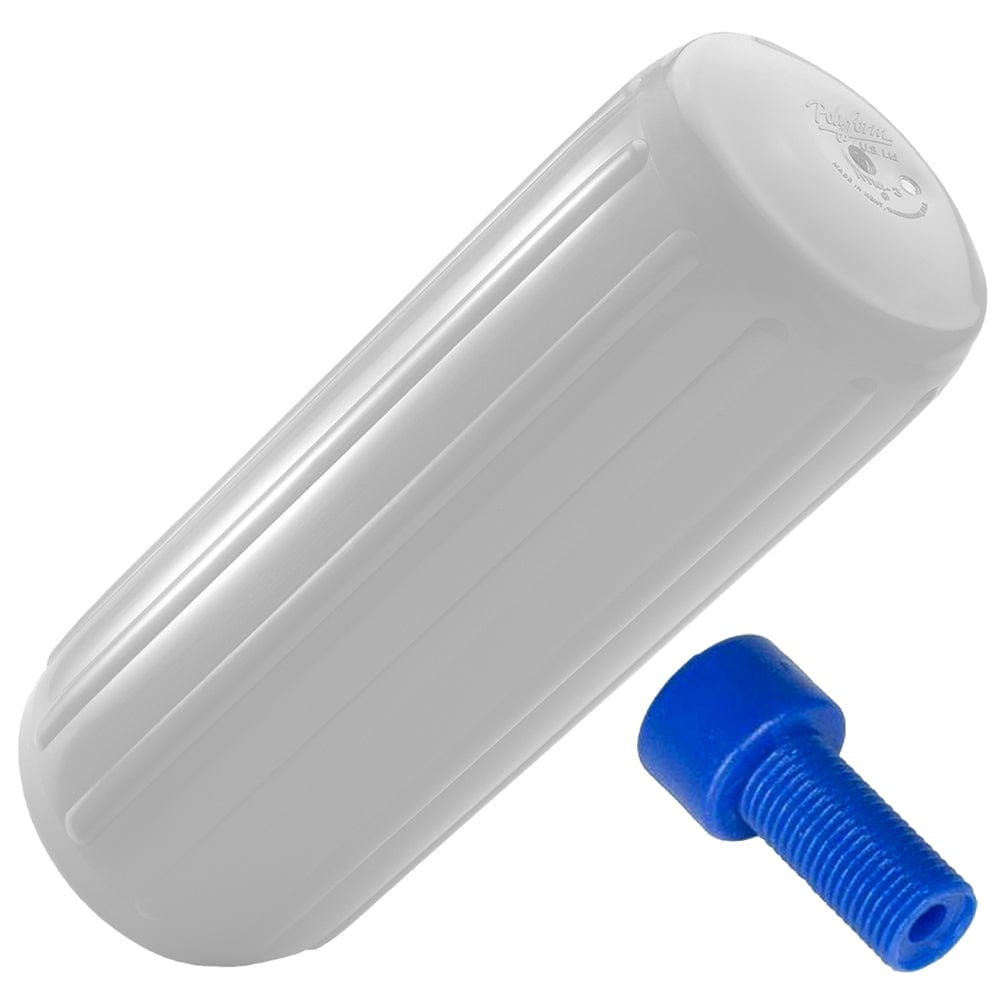 Polyform U.S. Polyform HTM-1 Hole Through Middle Fender 6.3" x 15.5" - White w/Air Adapter Anchoring & Docking
