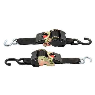 Camco Camco Retractable Tie Down Straps - 2" Width 6' Dual Hooks Automotive/RV