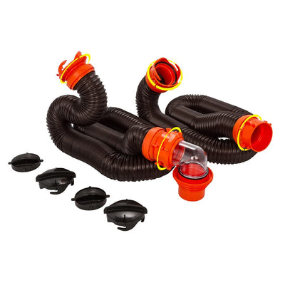 Camco Camco RhinoFLEX 20' Sewer Hose Kit w/4 In 1 Elbow Caps Automotive/RV
