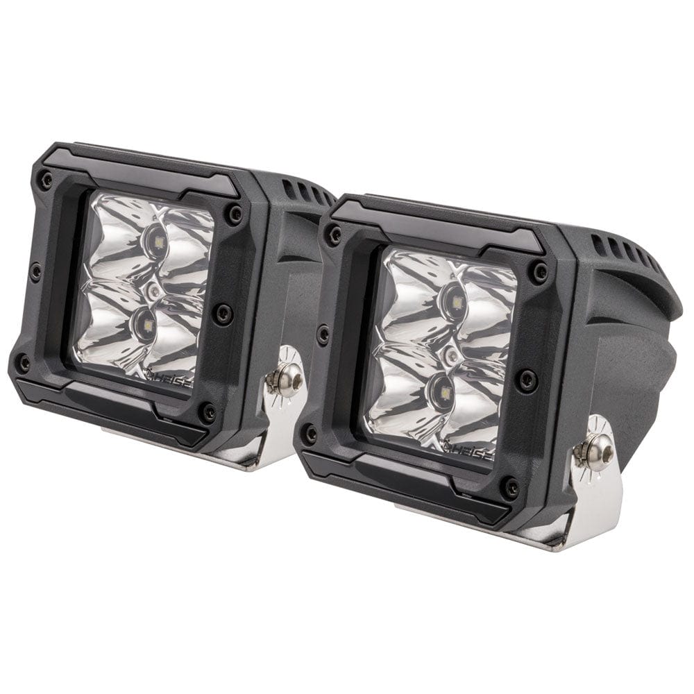 HEISE LED Lighting Systems HEISE 4 LED Cube Light w/Harness - Spot Beam- 3" - 2 Pack Automotive/RV