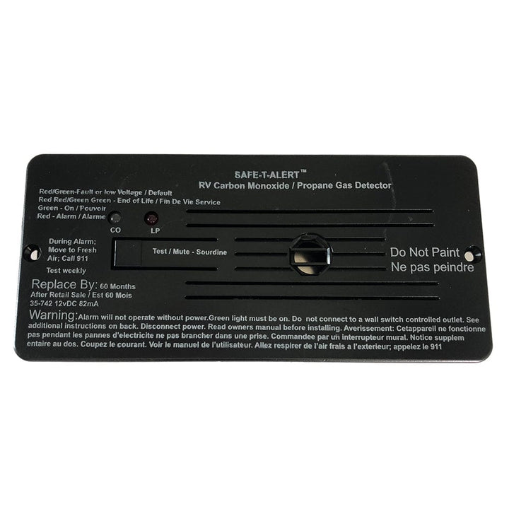 Safe-T-Alert Safe-T-Alert Combo Carbon Monoxide Propane Alarms Flush Mount - Black Automotive/RV