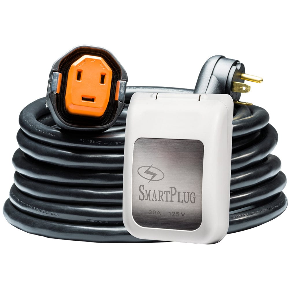 SmartPlug SmartPlug RV Kit 30 Amp 30' Dual Configuration Cordset - Black (SPX X Park Power) & Non Metallic Inlet - White Automotive/RV