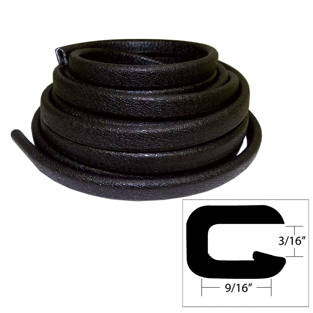 TACO Marine TACO Flexible Vinyl Trim - 5/32" Opening x 9/16"W x 25'L - Black Automotive/RV