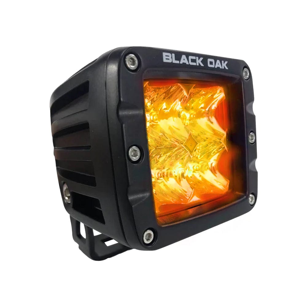 Black Oak LED Black Oak Pro Series 2" Amber Flood Pod - Black Lighting