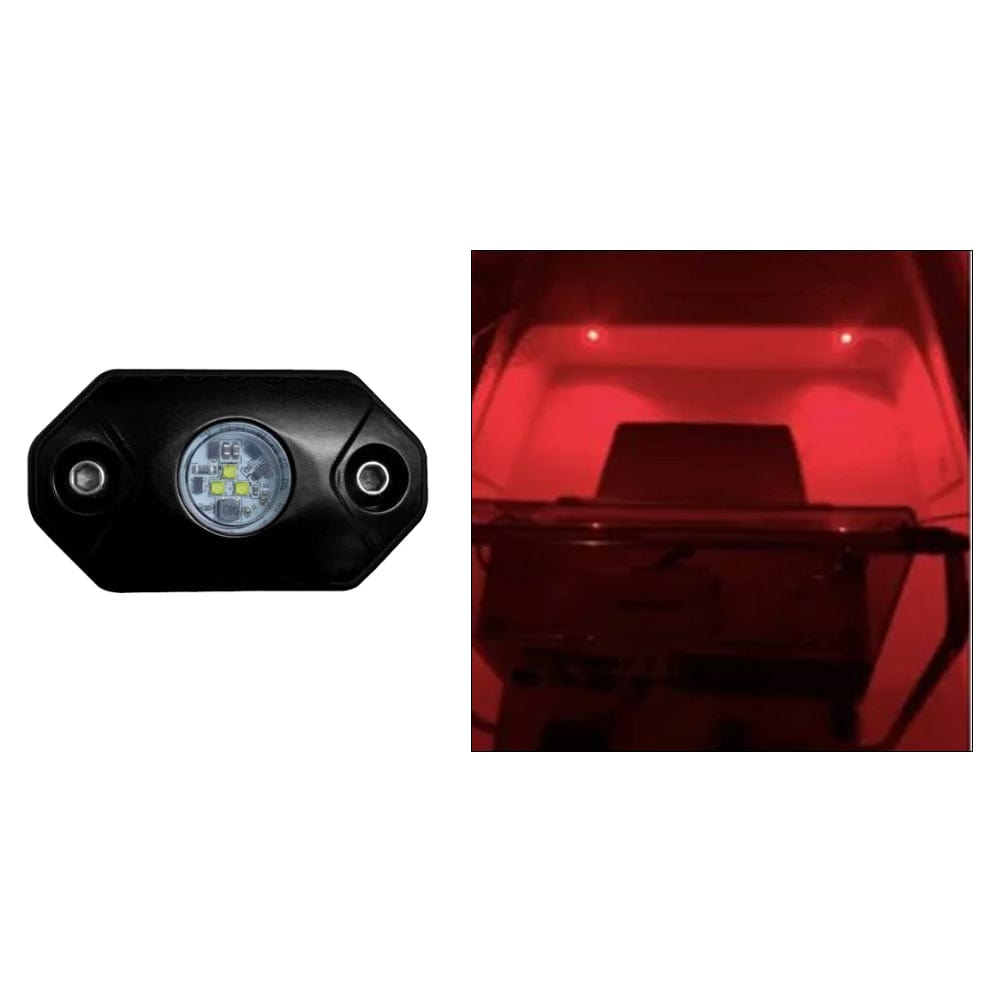 Black Oak LED Black Oak Rock Accent Light - Red - Black Housing Lighting