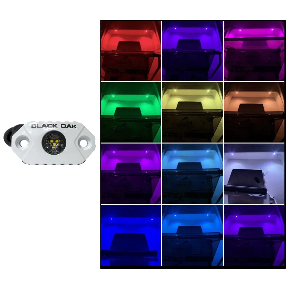 Black Oak LED Black Oak Rock Accent Light - RGB - White Housing Lighting