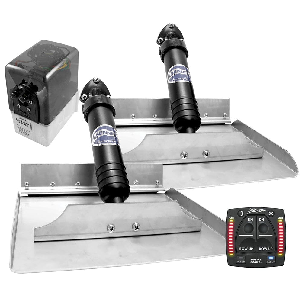 Bennett Marine Bennett 12x12 Hydraulic Trim Tab System w/One Box Indication Boat Outfitting