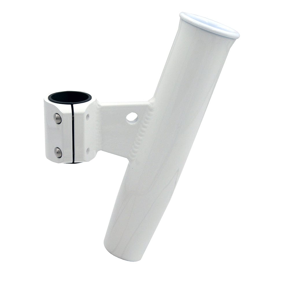 C.E. Smith C.E. Smith Aluminum Vertical Clamp-On Rod Holder 1-2/3" OD White Powdercoat w/Sleeve Boat Outfitting