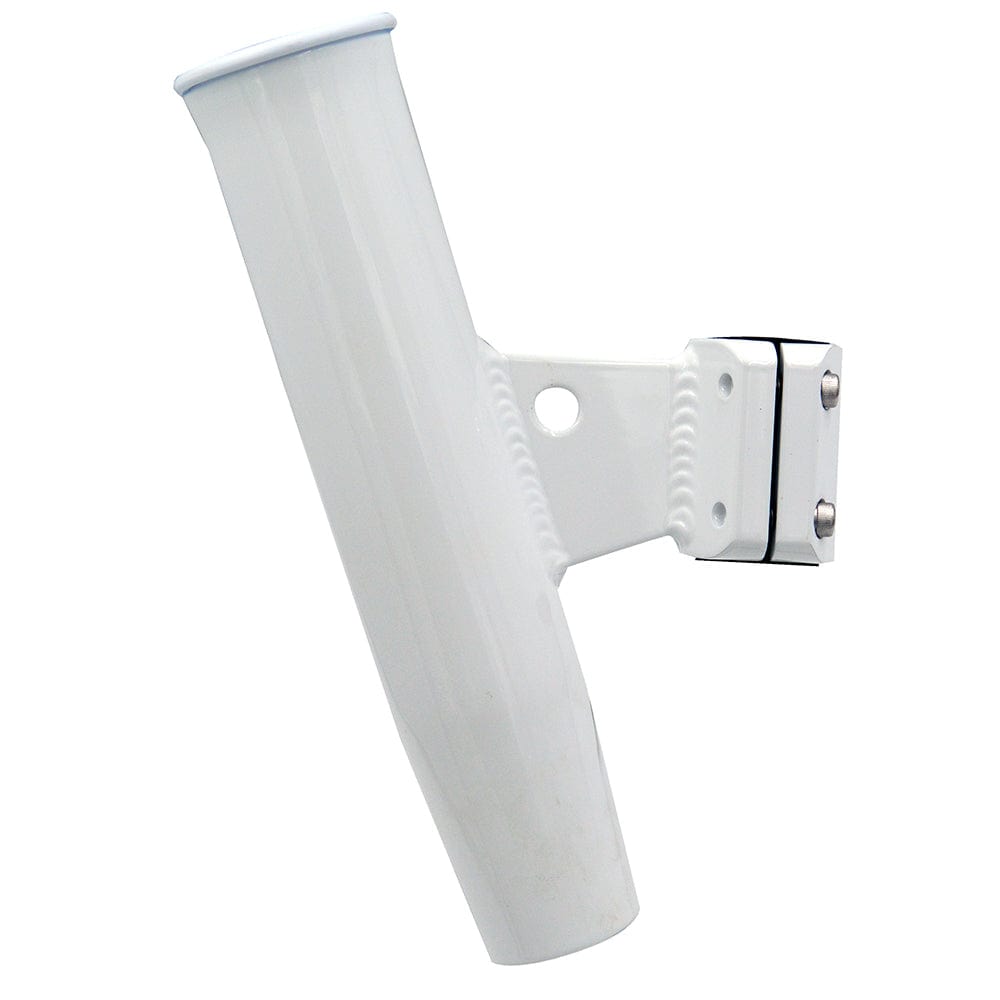 C.E. Smith C.E. Smith Aluminum Vertical Clamp-On Rod Holder 1-5/16" OD White Powdercoat w/Sleeve Boat Outfitting