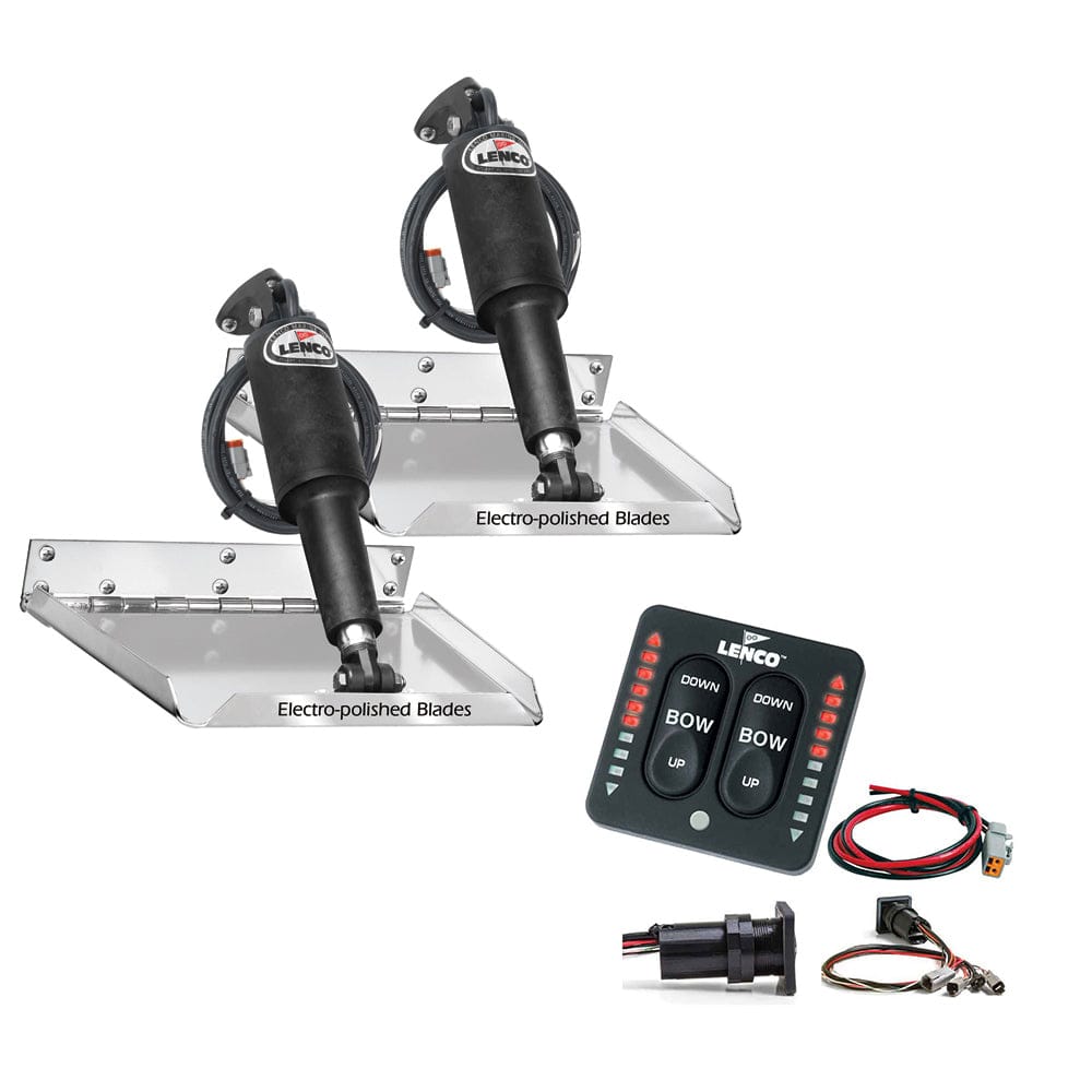 Lenco Marine Lenco 12" x 12" Standard Performance Trim Tab Kit w/LED Indicator Switch Kit 12V Boat Outfitting