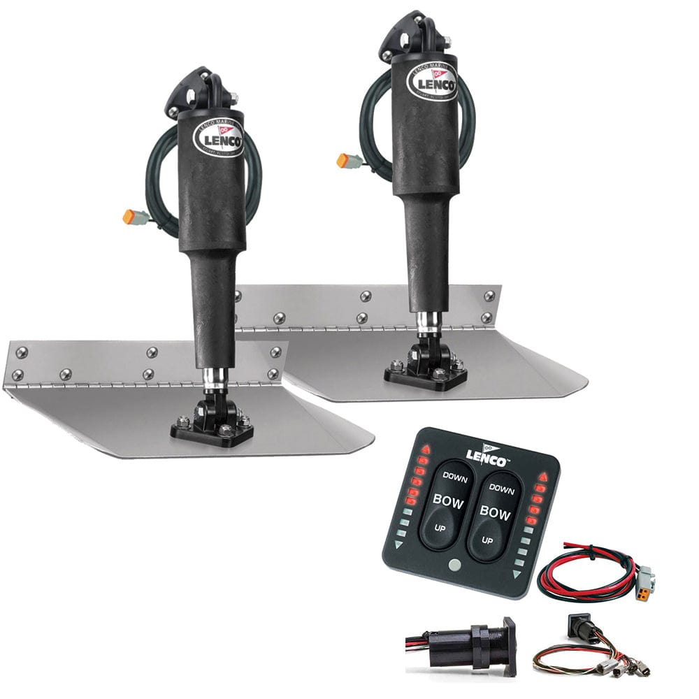 Lenco Marine Lenco 9" x 12" Standard Trim Tab Kit w/LED Integrated Switch Kit 12V Boat Outfitting