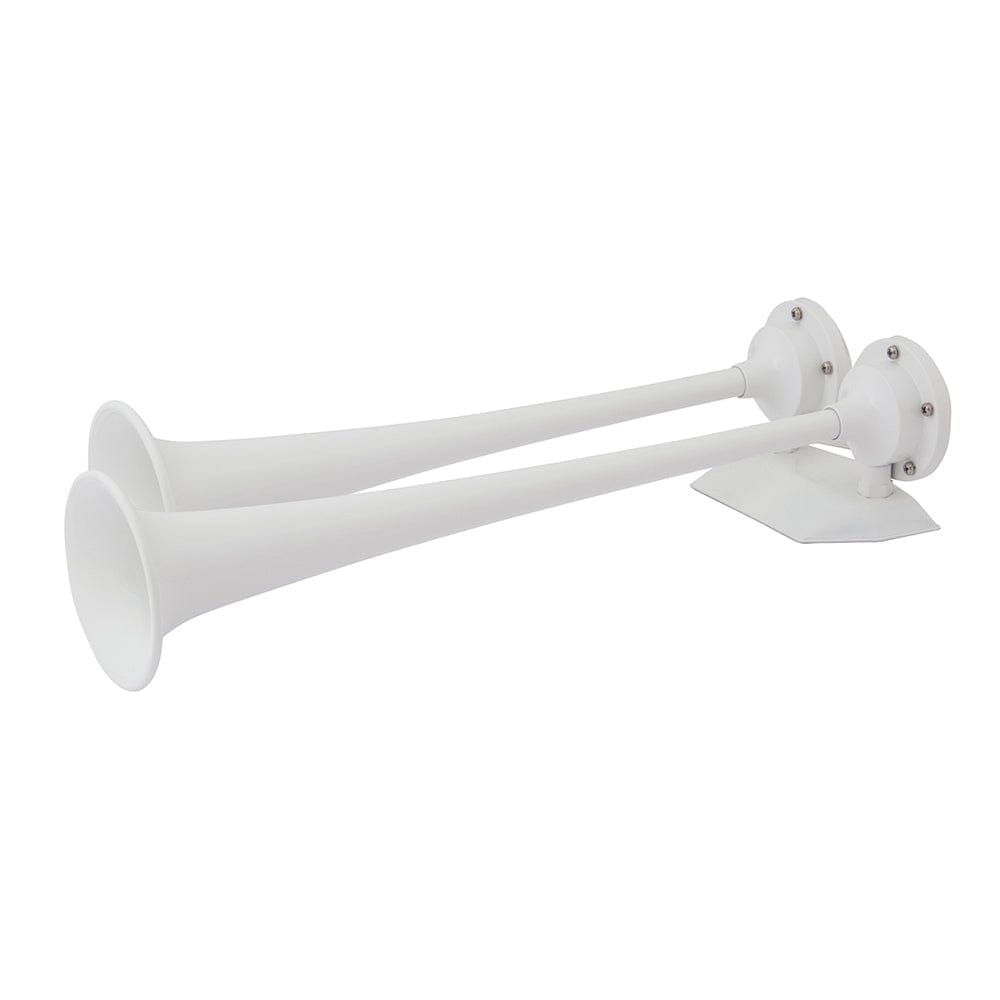 Marinco Marinco 12V White Epoxy Coated Dual Trumpet Air Horn Boat Outfitting