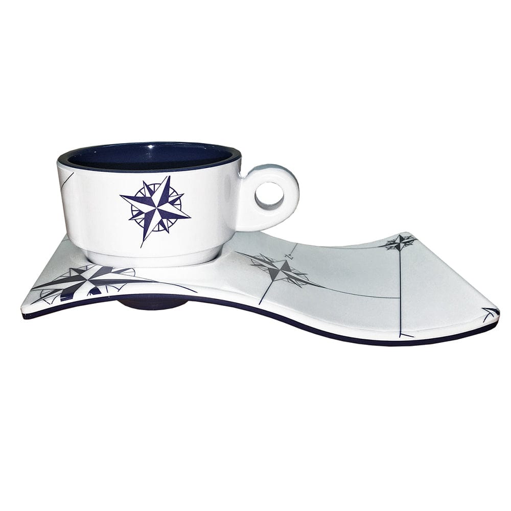 Marine Business Marine Business Melamine Espresso Cup & Plate Coffee Set - NORTHWIND - Set of 6 Boat Outfitting