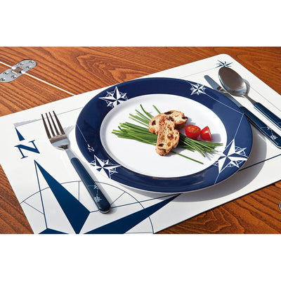 Marine Business Marine Business Melamine Non-Slip, Flat, Round Dinner Plate - NORTHWIND - 10" Set of 6 Boat Outfitting