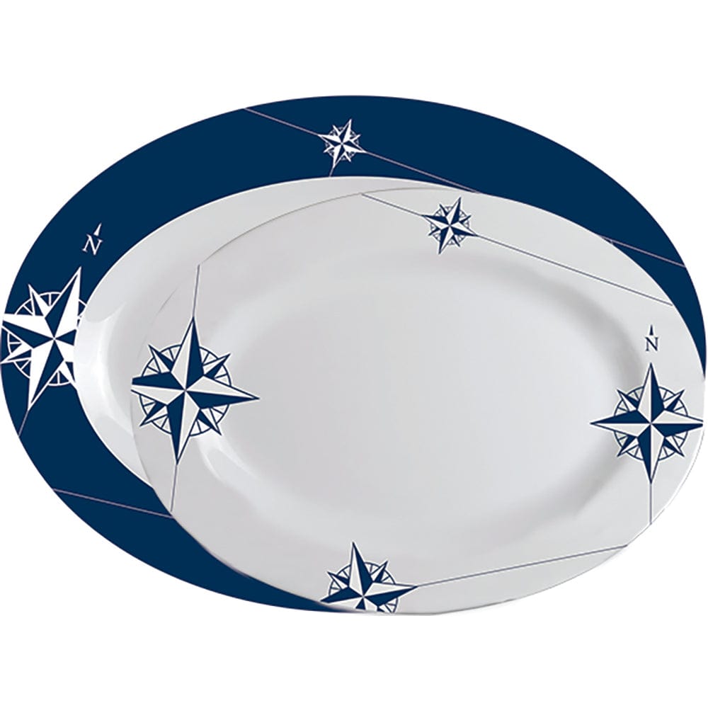 Marine Business Marine Business Melamine Oval Serving Platters Set - NORTHWIND - Set of 2 Boat Outfitting