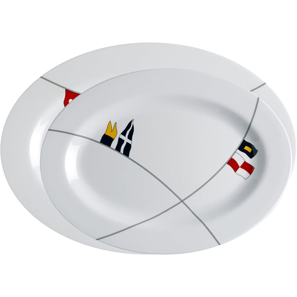 Marine Business Marine Business Melamine Oval Serving Platters Set - REGATA - Set of 2 Boat Outfitting