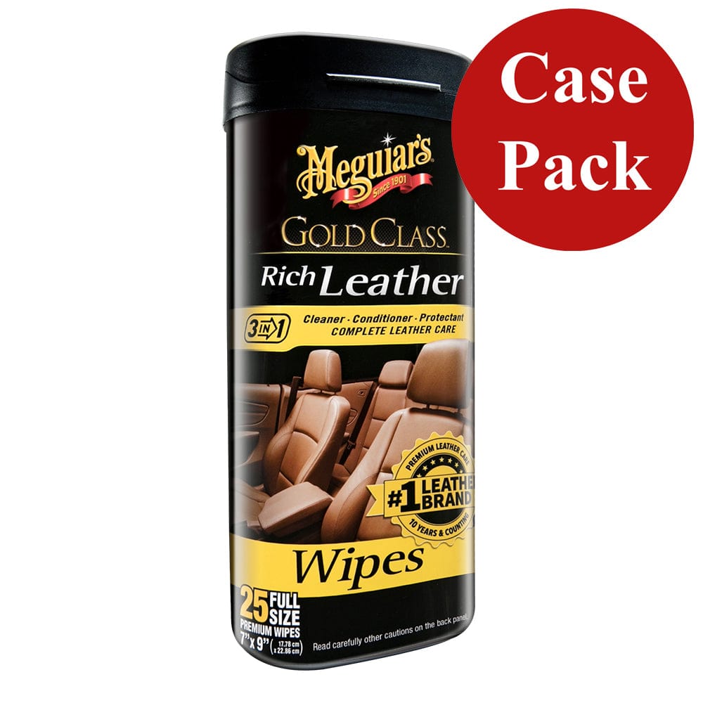 Meguiar's Meguiar's Gold Class™ Rich Leather Cleaner & Conditioner Wipes *Case of 6* Boat Outfitting