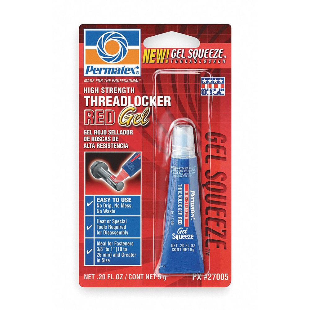 Permatex Permatex High Strength Threadlocker RED Gel Squeeze Boat Outfitting