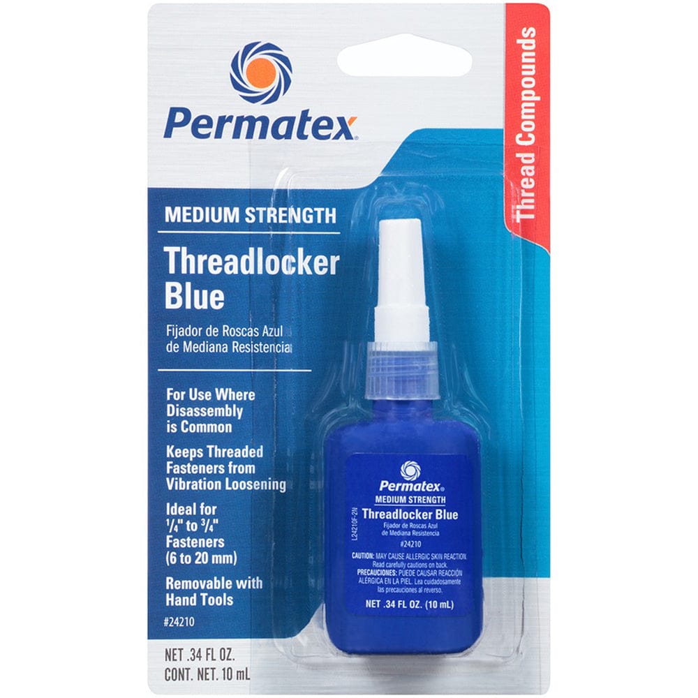 Permatex Permatex Medium Strength Threadlocker Blue - 10ml Bottle Boat Outfitting