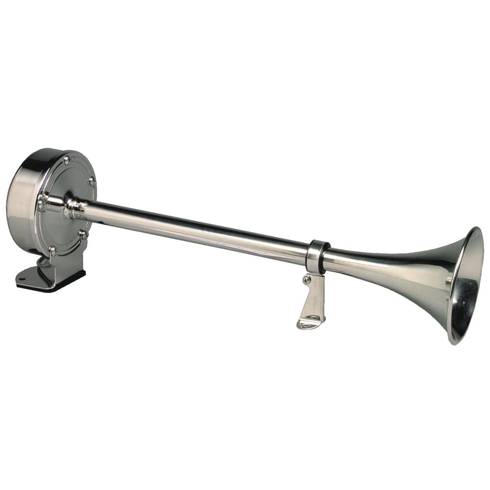 Schmitt & Ongaro Marine Schmitt & Ongaro Deluxe All-Stainless Single Trumpet Horn - 12V Boat Outfitting
