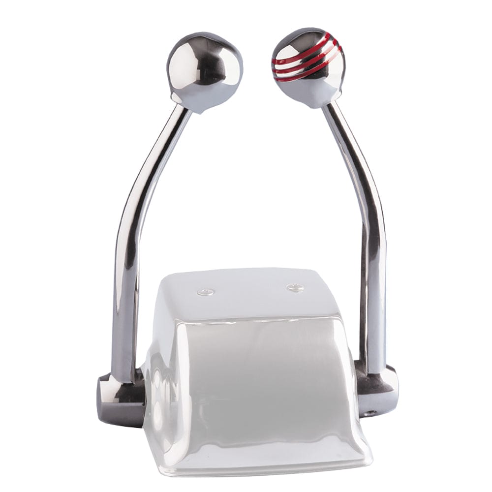 Schmitt & Ongaro Marine Schmitt & Ongaro Standard Control Arm Set w/Red Throttle Knob & Plain Shift Knob Boat Outfitting
