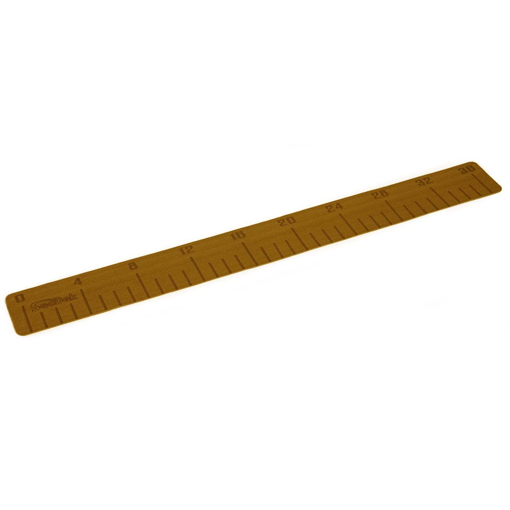 SeaDek SeaDek 4" x 36" 3mm Fish Ruler w/Laser Logo Mocha Brushed - 101.6mm x 965.2mm x 3mm Boat Outfitting