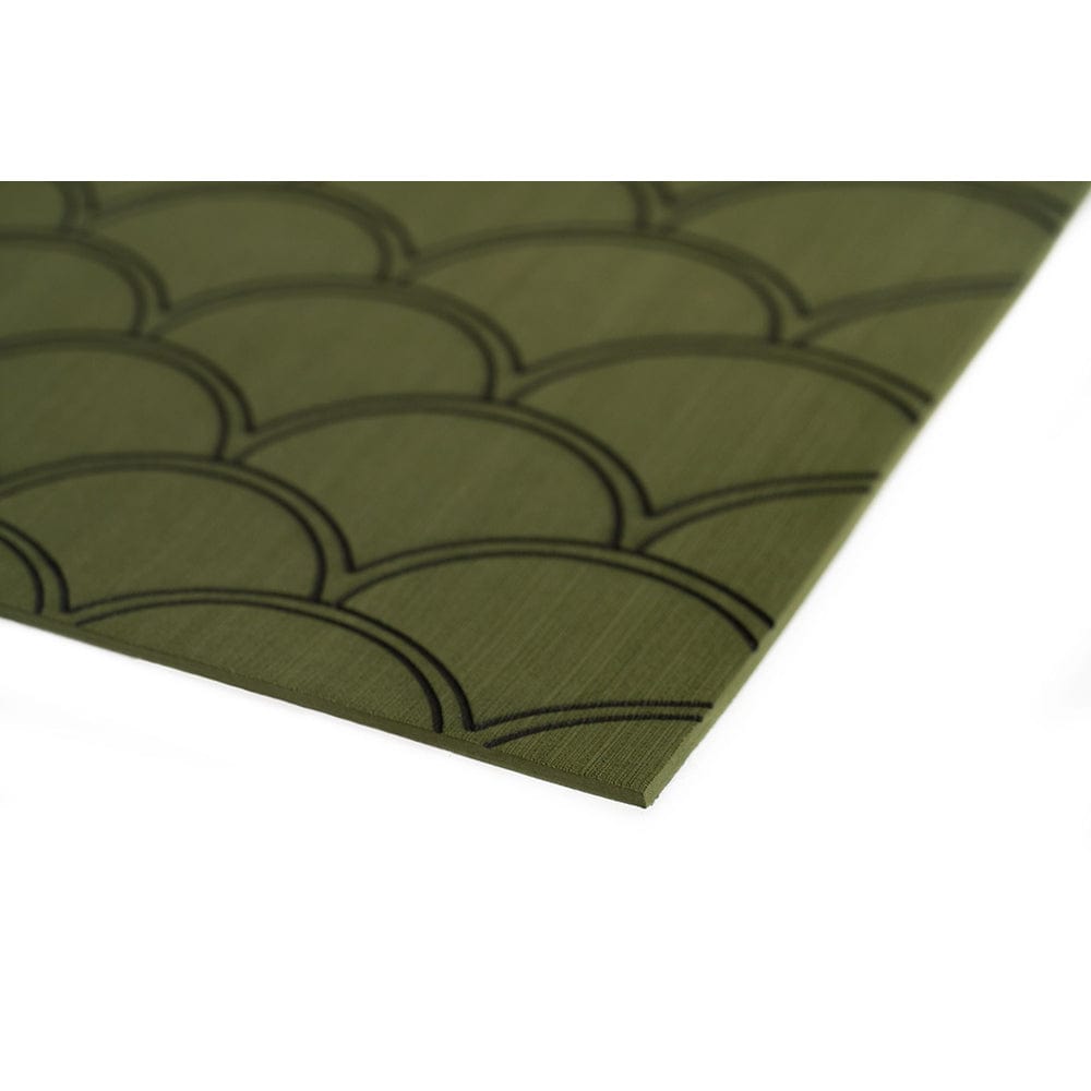 SeaDek SeaDek 40" x 80" 5mm Sheet Olive Green Brushed Fish Scale - 1016mm x 2032mm x 5mm Boat Outfitting