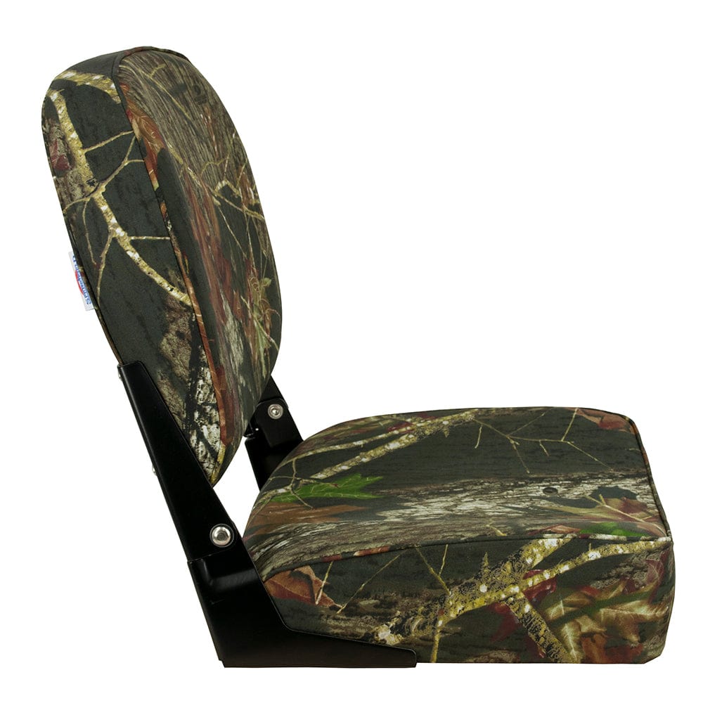 Springfield Marine Springfield Economy Folding Seat - Mossy Oak Break-Up Boat Outfitting