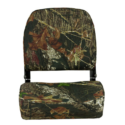 Springfield Marine Springfield Economy Folding Seat - Mossy Oak Break-Up Boat Outfitting