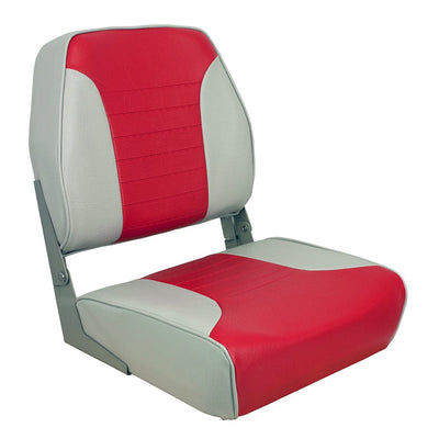 Springfield Marine Springfield Economy Multi-Color Folding Seat - Grey/Red Boat Outfitting