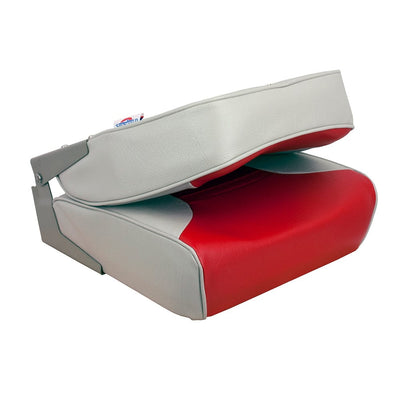 Springfield Marine Springfield Economy Multi-Color Folding Seat - Grey/Red Boat Outfitting