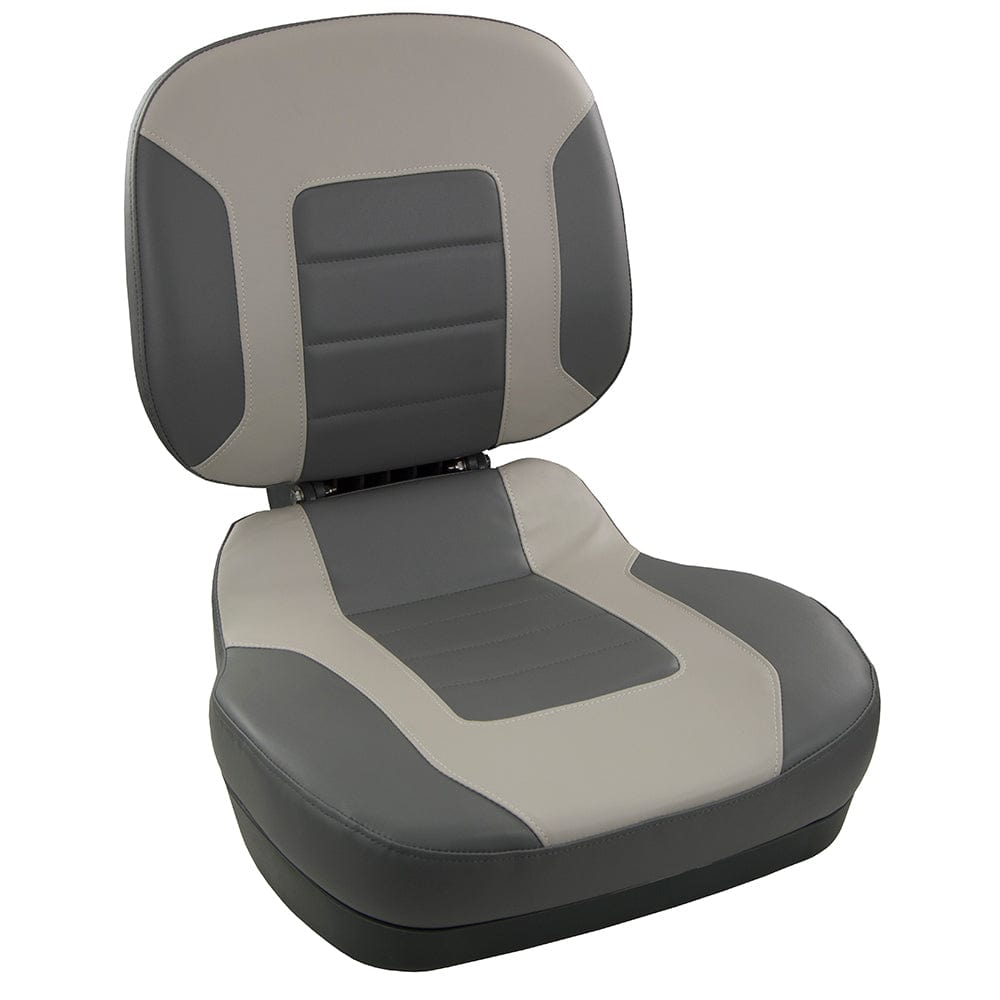 Springfield Marine Springfield Fish Pro II Low Back Folding Seat - Charcoal/Grey Boat Outfitting