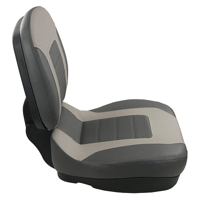 Springfield Marine Springfield Fish Pro II Low Back Folding Seat - Charcoal/Grey Boat Outfitting