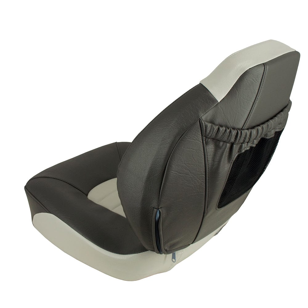 Springfield Marine Springfield Fish Pro Mid Back Folding Seat - Charcoal/Grey Boat Outfitting