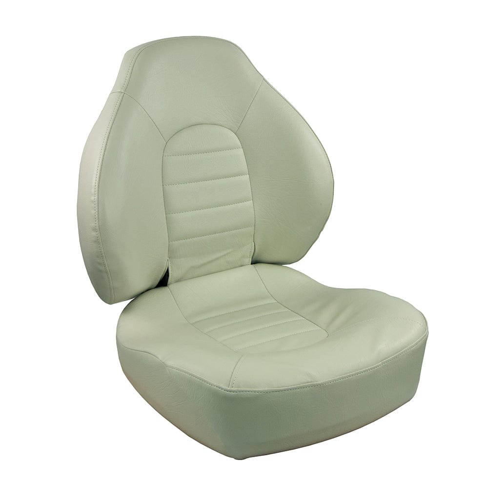 Springfield Marine Springfield Fish Pro Mid Back Folding Seat - White Boat Outfitting