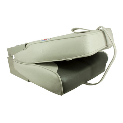 Springfield Marine Springfield High Back Multi-Color Folding Seat - Grey/Charcoal Boat Outfitting