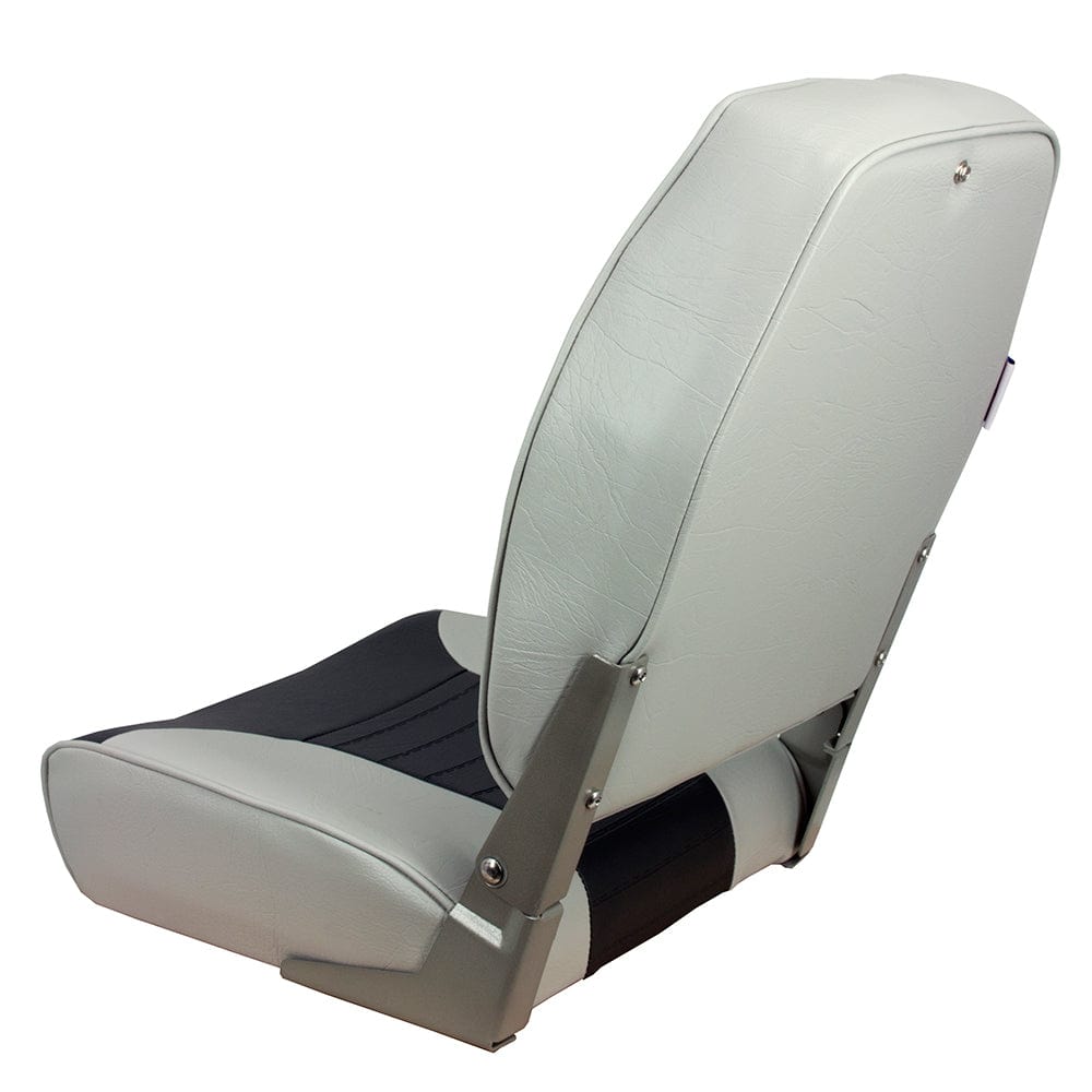 Springfield Marine Springfield High Back Multi-Color Folding Seat - Grey/Charcoal Boat Outfitting