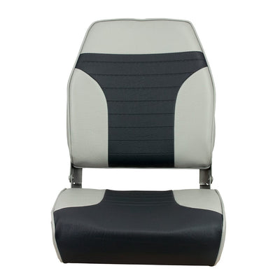 Springfield Marine Springfield High Back Multi-Color Folding Seat - Grey/Charcoal Boat Outfitting