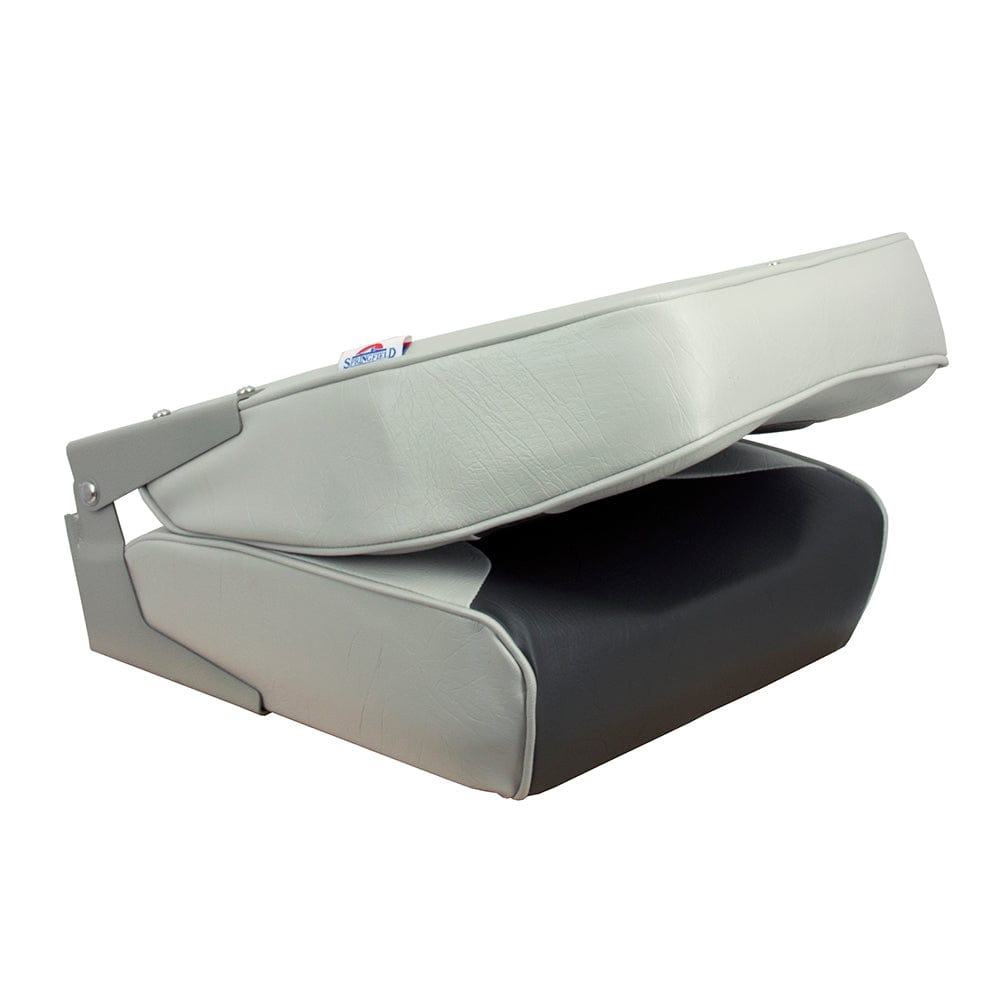 Springfield Marine Springfield High Back Multi-Color Folding Seat - Grey/Charcoal Boat Outfitting