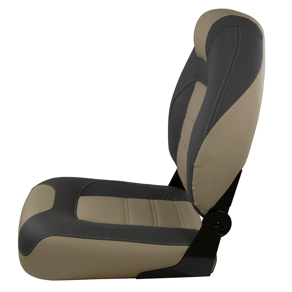 Springfield Marine Springfield OEM Series Folding Seat - Charcoal/Tan Boat Outfitting