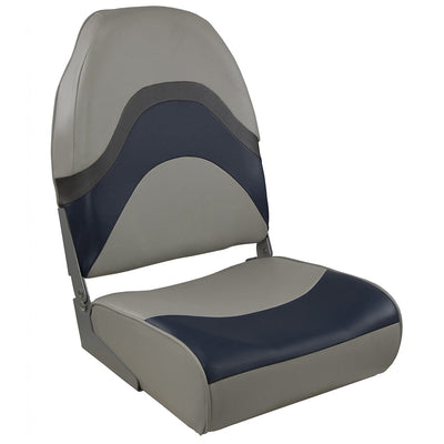 Springfield Marine Springfield Premium Wave Folding Seat - Grey/Blue w/Meteor Stripe Boat Outfitting