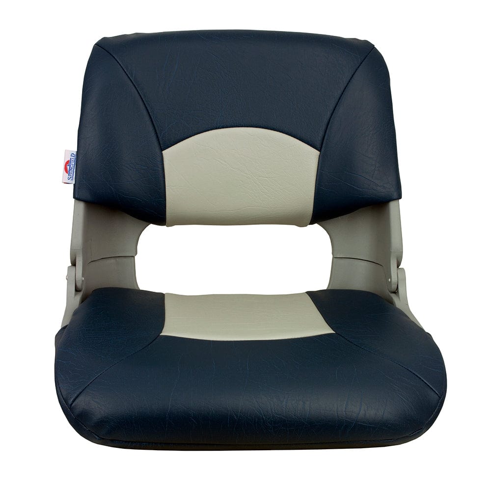 Springfield Marine Springfield Skipper Standard Folding Seat - Grey/Blue Boat Outfitting