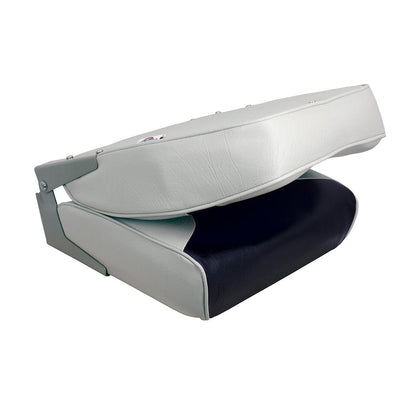 Springfield Springfield High Back Multi-Color Folding Seat - Blue/Grey Boat Outfitting