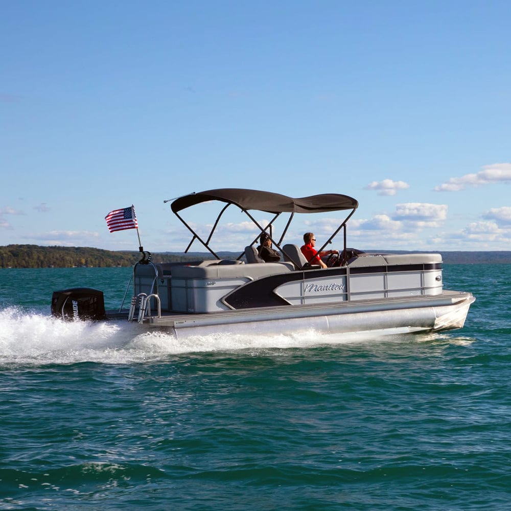 SureShade SureShade Power Bimini - Clear Anodized Frame - Black Fabric Boat Outfitting