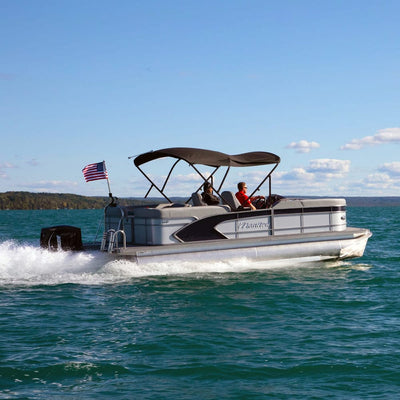SureShade SureShade Power Bimini - Clear Anodized Frame - Grey Fabric Boat Outfitting
